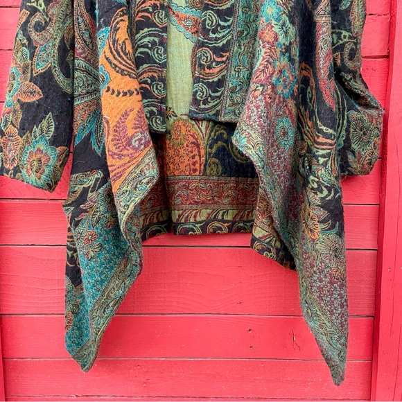 Parsley & Sage Multicolor Paisley Cardigan, M - Picture 5 of 12
